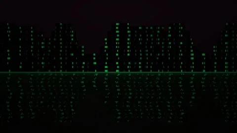 Digital data code streaming down screen. Stock Footage 334334633