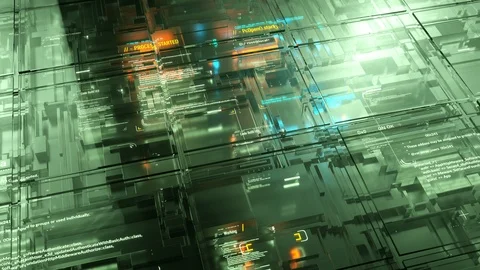 Digital Data code.Computer code,Abstract information 8k FUHD Seamless loop Video stock 100366979