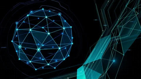 Digital data computer AI technologies concepts Background 5 black09 Stock Footage 124617187