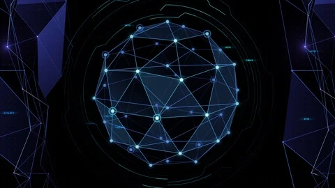 Digital data computer AI technologies concepts Background 5 black18 Stock Footage 124621508