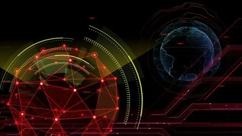 Digital data computer AI technologies concepts Background 5 black14 Stock-Footage 124621530