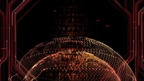 Digital data computer AI technologies concepts Background 5 black27 Vídeos de archivo 124627850