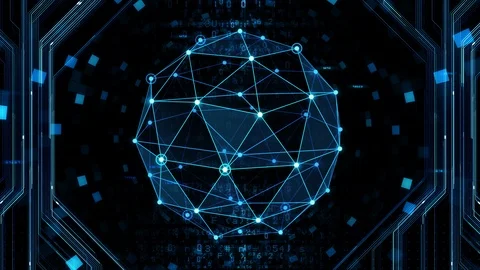 Digital data computer AI technologies concepts Background 5 black28 Video stock 124627854