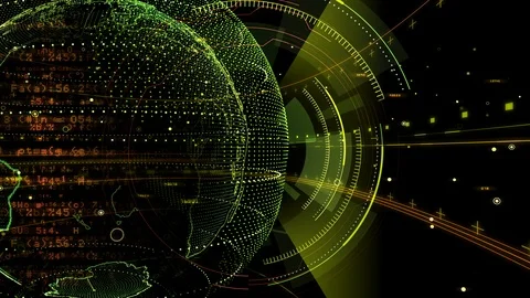 Digital data computer AI technologies concepts Background 5 black29 Video stock 124627920