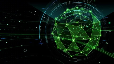 Digital data computer AI technologies concepts Background 5 black03 Stock Footage 124635045