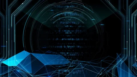 Digital data computer AI technologies concepts Background 5 black07 Vídeos de archivo 124636780