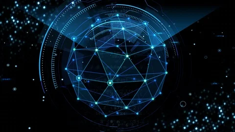 Digital data computer AI technologies concepts Background 5 black19 Видео 124636811