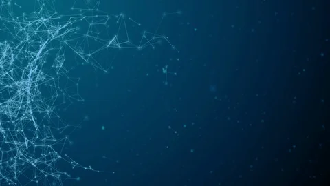 Digital data connect technology business particles abstract background. Stock Footage 129799301