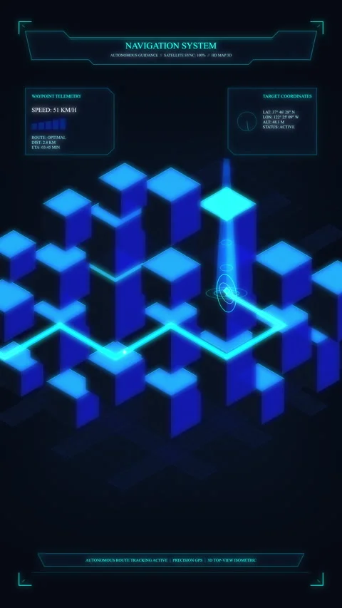 Digital data cubes, cyber technology, future innovation, modern UI, neon glow Stock Footage 347558720