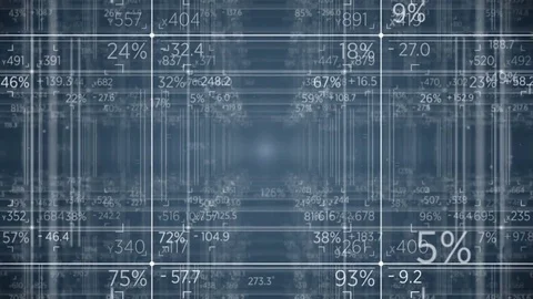 Digital Data Cubes in Endless 3D Tech Grid Loop Stock Footage 77609671