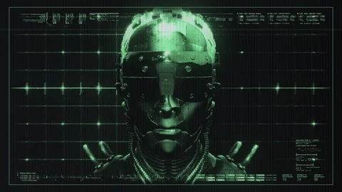 Digital Data Cyberpunk Stock Footage 263137389