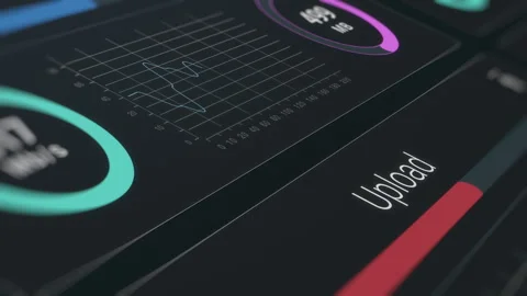 Digital data download and upload Stock Footage 265058651