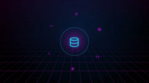 Digital Data Encryption and Binary Hologram HUD Seamless Loop 스톡 동영상 334342524