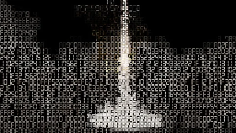Digital data explosion with hexadecimal code Stock-Footage 346517878