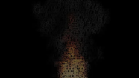 Digital data explosion with hexadecimal code Stock Footage 346517919