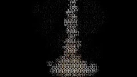 Digital data explosion with hexadecimal code Stock Footage 346517929