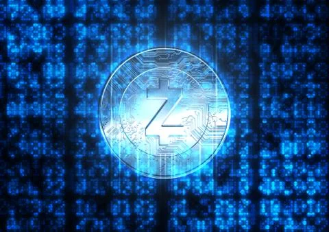 Digital Data Figures And Cryptocurrency Hologram Stock Illustration