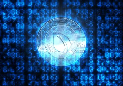 Digital Data Figures And Cryptocurrency Hologram Stock Illustration