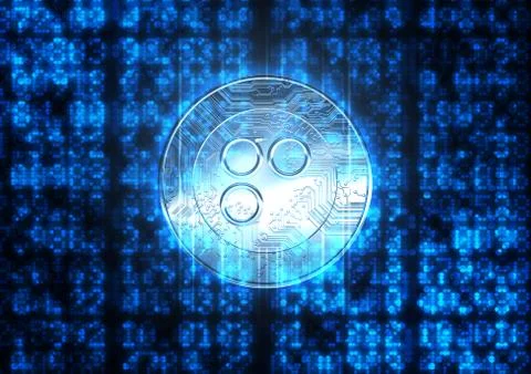 Digital Data Figures And Cryptocurrency Hologram Stock Illustration