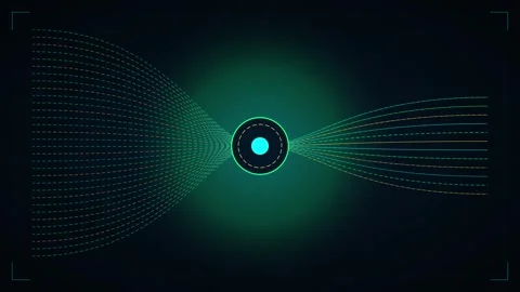 Digital data flow abstract background, with glowing network, node and parti.. Stock Footage 348332240