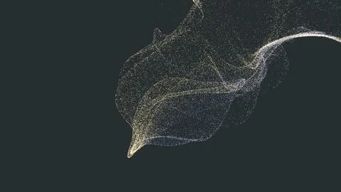Digital data flow and network connection concept, abstract particle wave Stock Illustration