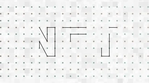 Digital Data Flow Animation with Glowing Dots and Grid. Stock Footage 236680832