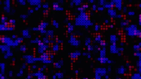 Digital Data Flow Animation with Red and Blue Hexagonal Patterns Stock Footage 327388696