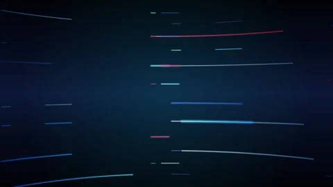 Digital data flow background, with moving neon, lines and abstract, cyberne.. Stock Footage 344858536