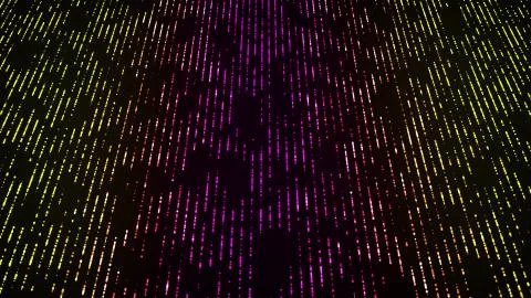 Digital data flow from colorful particles, computer generated. 3d rendering of Stock Illustration