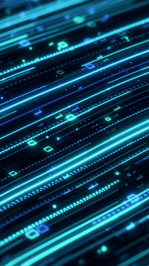 Digital data flow Stock Footage 301592856