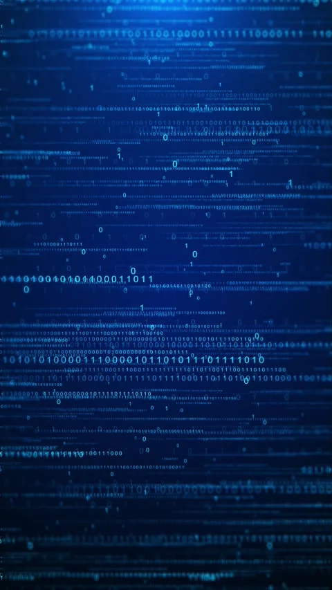 Digital data flow motion background animation digital network lines and binary Stock Footage 312684566