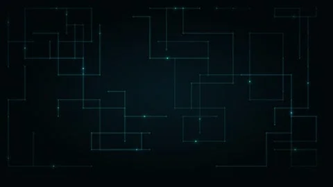 Digital Data Flow Network Grid Animation Loop Green Stock Footage 340329511