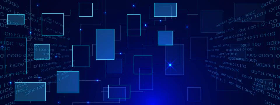 Digital data flow or digital information technology concept. Illustrazione stock