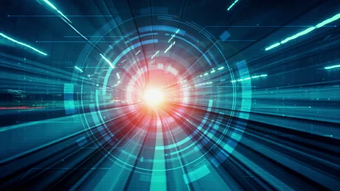 Digital data flow on road in concept of cyber global communication and coding Video stock 164783942