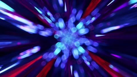 Digital data flow on road in concept of cyber global communication. Blue and red 库存影片 239780405