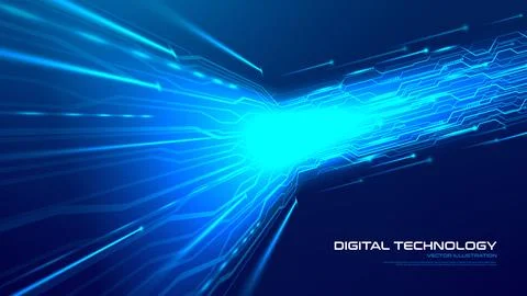 Digital Data Flow Vector Background Stock Illustration