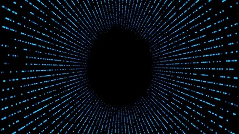 Digital data flow waves Stream Light trails. fast streak line motion Big data Stock Footage 277093091