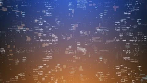 Digital data flowing, coding and programming background concept Stock Illustration