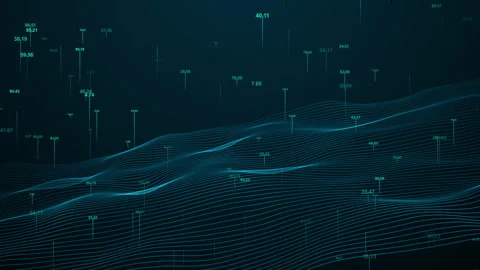 Digital Data Flowing Grid Network Background Stock Footage 339380654