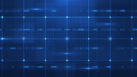 Digital Data Glitch Technology Grid Video stock 328848381