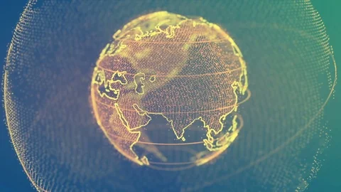 Digital data globe - abstract 3D rendering. Earth 스톡 동영상 81530313