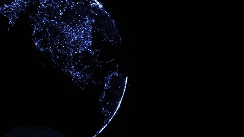 Digital data globe abstract 3D rendering of a scientific technology data Stock Footage 84528968