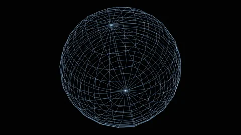 Digital data globe - abstract 3D rendering of a scientific technology data Stock Footage 113323445