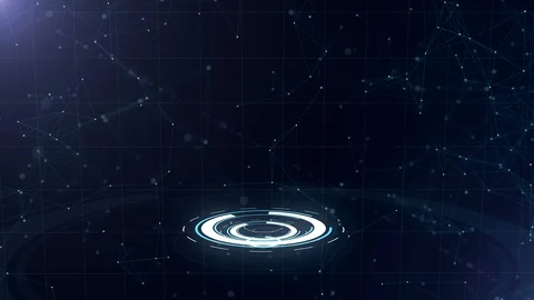 Digital data globe - abstract illustration of a scientific technology. Data Stock Footage 106285287