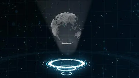 Digital data globe - abstract illustration of a scientific technology. Data Stock Illustration