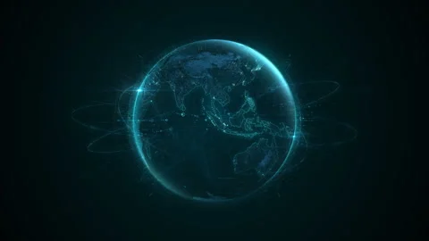 Digital data globe Stock Footage 99785242