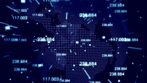 Digital Data Globe Network Illustrazione stock