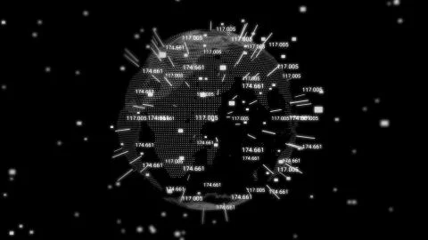Digital Data Globe Network Иллюстрация