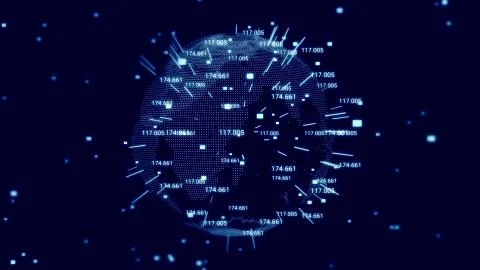 Digital Data Globe Network Stock Illustration