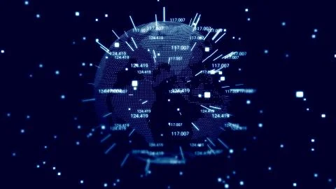 Digital Data Globe Network Stock Illustration